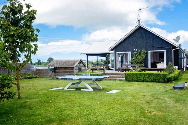Outdoor table tennis table at Lawn Road Retreat 768x512